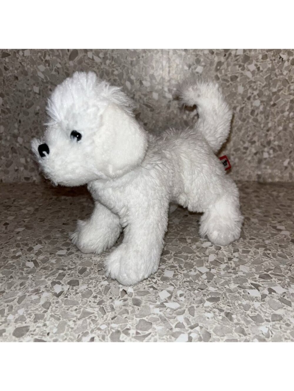 Douglas Small White Dog Plush Item 806T White Retriever Generic Puppy Black Eyes